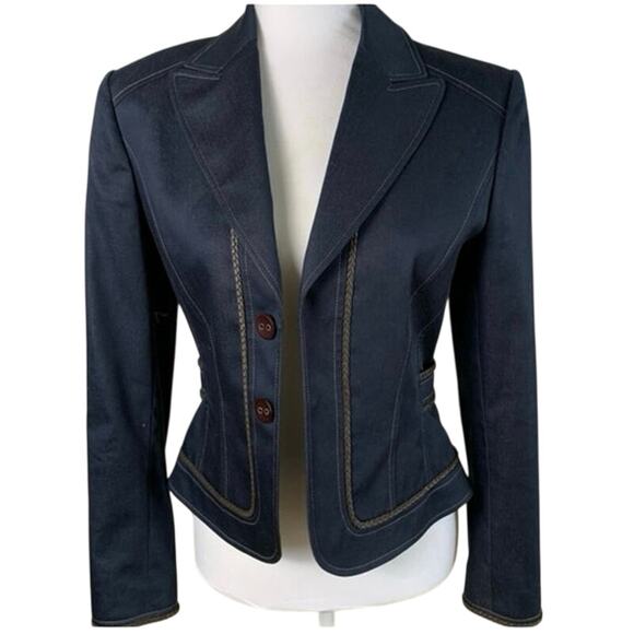 Tahari by ASL Jackets & Blazers - Tahari ASL Size 6 Women's Blazer Jacket Dark Blue Fitted Career Office Workwear
